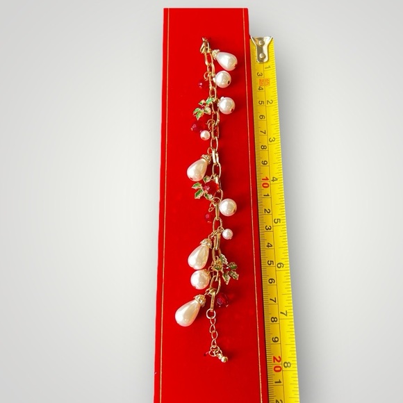 Christmas charm bracelet Holiday Lane Gift for her Party goodie 8in New - Picture 4 of 8